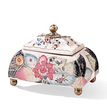 卡诗兰诺 欧式家居软装工艺品摆件创意陶瓷镶铜收纳储物装饰盒